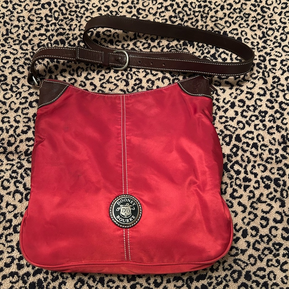 DOONEY and BOURKE Canvas and Leather Crossbody Bag